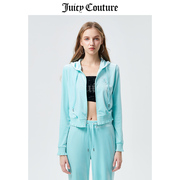 Juicy Couture橘滋外套女2023春季美式收腰天鹅绒外套夹克女