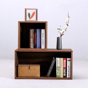 简约现代自由组合书架，实木简易收纳创意置物架，落地储物格子柜