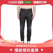 韩国直邮DSQUARED223FW牛仔直筒裤男S74LB1227 S30357900BLACK