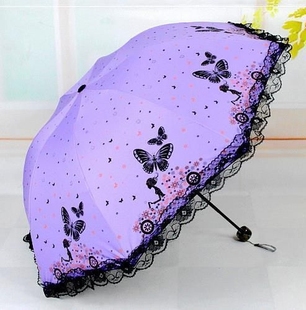 公主蕾丝两用超大加固迷你防紫外线太阳伞晴雨伞超轻女双人遮阳伞