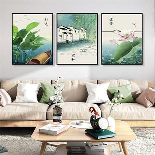 diy数字油画，三联画手绘油画植物花卉，填充涂色客厅装饰画