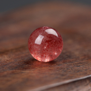 天然冰种红润草莓晶散珠子单颗diy手工串珠手链项链水晶饰品配件