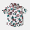 花衬衫小男童夏威夷风男宝宝衬衫花色棉质夏装0-1-3岁薄款婴儿童