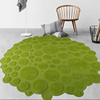 不规则创意艺术手工羊毛地毯，客厅卧室样板间书房茶几圆形地垫晴纶