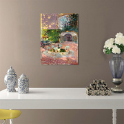 索风景欧式背景油画布无框画客厅，装饰画罗拉花园饭厅单幅挂画沙发
