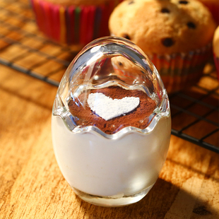 耐高温含盖鸡蛋壳玻璃布丁杯酸奶瓶提拉米苏杯果冻模具慕斯杯