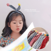 韩版儿童兔耳朵发带可调节婴幼儿可爱头带发饰宝宝不伤发卡通头饰