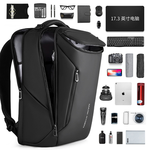 马可·莱登双肩包男士(包男士，)多功能防泼电脑包大容量背包旅行包学生书包