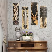 网红麋鹿大象欧式壁挂，装饰品复古美式创意，壁饰木雕客厅书房酒吧壁