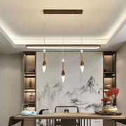 新中式餐厅灯吧台吊灯2021现代简约个性书房茶室，饭厅led餐吊灯