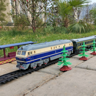 仿真超长铁轨小火车模型，玩具轨道绿皮，东风11狮子内燃机儿童男女孩