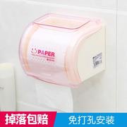 厕所卷纸筒卫生间手纸架强力吸盘，免打孔厕纸盒创意浴室防水纸巾