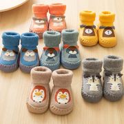 婴儿鞋袜防滑软底宝宝学步袜，秋冬棉加厚儿童地板袜立体卡通1-3岁