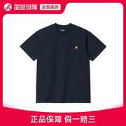 Carhartt WIP SS22 Logo印花纯色圆领套头短袖T恤 男款 黑色