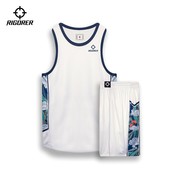 准者中国风系列篮球服队服，可定制训练比赛大学生比赛运动背心套装