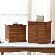 木制桌面收纳盒桌上收纳柜多层抽屉式化妆品文件盒家用办公室
