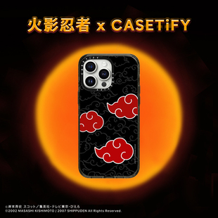 Naruto x CASETiFY联名 「晓」红云适用于iPhone15/14/Plus/Pro/Max手机壳