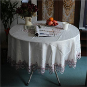 圆型方形桌布布艺欧式提花，蕾丝z茶几台布，餐桌布冰箱电视盖巾