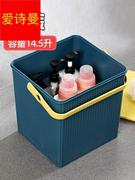 H53506 收方形水桶塑料桶方桶玩具桶带盖洗澡桶可提纳可坐洗手提