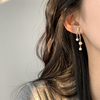 迷度s925银针气质珍珠耳环长款流苏，时尚耳饰高级感耳钉女显脸瘦新