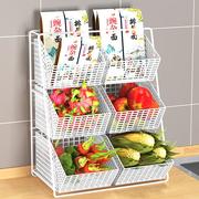 厨房置物架多功能多层用品大全，收纳篮子台面收纳蔬菜水果储物架子