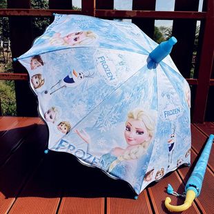 爱莎儿童雨伞自动男女童，大号幼儿园可爱公主小学生宝宝直柄晴雨伞
