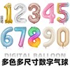 数字铝膜气球生日铝箔装饰英文，宝宝成人派对，布置金色婚庆装饰气球