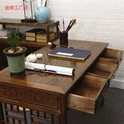 实木书桌仿古办公桌椅新中式家具，中医馆诊桌榆木，书法桌画案书画桌