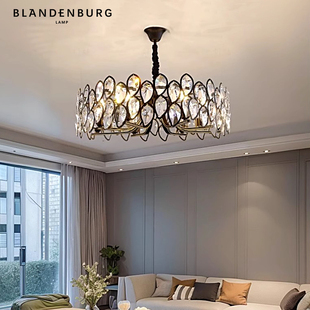 孔雀水晶灯创意个性，流行高端客厅吊灯，轻奢简约后现代豪华大气灯具