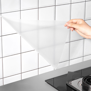 日本厨房防油贴纸，自粘透明耐高温油烟机墙贴灶台，防水橱柜墙壁壁纸