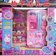 粉红兔魔法冰箱过家家厨房，大号仿真厨房玩具女孩，益智3-6岁生日礼