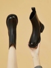 品牌平底短靴女靴春秋冬季单靴2023瘦瘦马丁靴软皮切尔西