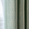 美式复古轻奢窗帘条纹烫金绒布豆蔻绿色客厅卧室遮光落地飘窗