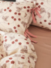 无印良品少女心粉色蝴蝶结四件套100纯棉绑带被套床上用品田园风
