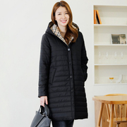 韩国冬季妈妈装棉衣外套宽松大码连帽中年女装上衣厚洋气OUC6107