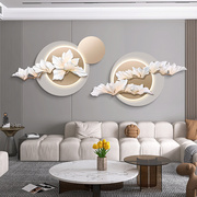 轻奢客厅创意立体浮雕，装饰画沙发背景墙简约艺术，灯光高档壁画挂画