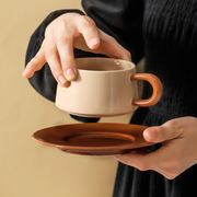 咖啡杯套装陶瓷情侣一对欧式法式中古北欧轻奢高级感家用杯碟组合