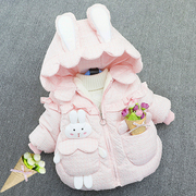 婴儿童装女童冬装3棉衣0小女孩，棉袄1-4岁女宝宝，公主羽绒棉服2外套