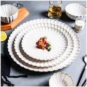 欧式陶瓷盘子套装家用白色，碗盘餐具碟子菜盘平盘，餐盘鱼盘