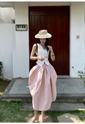 设计感夏季花苞裙定制立体浮雕，粉色半身裙设计感小众高腰蓬蓬裙女