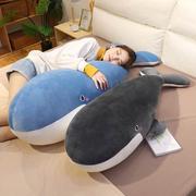 大号海洋鲸鱼毛绒玩具公仔儿童床上抱睡虎鲸娃娃长抱枕生日礼物女