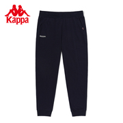 Kappa卡帕2023春夏黑色锥形裤女运动裤休闲小脚卫裤K0D42AK01