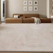现代简约地毯客厅茶几毯地垫，咖色极简混纺暖色防水抗污轻奢奶油风