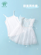 女童连衣裙夏季公主裙，一岁婴儿女孩夏装，2件套儿童连衣裙童装裙子