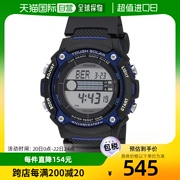 日本直邮casio卡西欧运动手表，w-s210h-1a简约黑色显示电石英