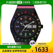 日本直邮timex天美时手表，不锈钢石英表36mm彩虹色tw2v6590