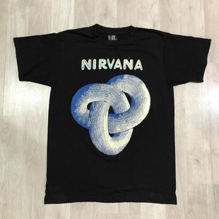 Nirvana涅盘天使摇滚乐队vintage美式复古男女短袖街头潮流T恤衫