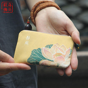 特卖欢喜丝绣创意复古中式雅致物件收纳袋禅意女士零钱包小钱包