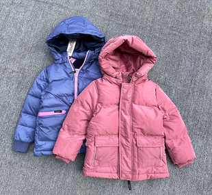 外贸原单欧美品牌幼小女儿童装加厚冬季百搭夹棉外套风衣大衣