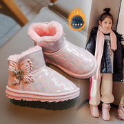 女童加厚雪地靴加厚棉鞋，2023冬季儿童保暖鞋，小女孩时尚冬季鞋